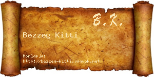 Bezzeg Kitti névjegykártya